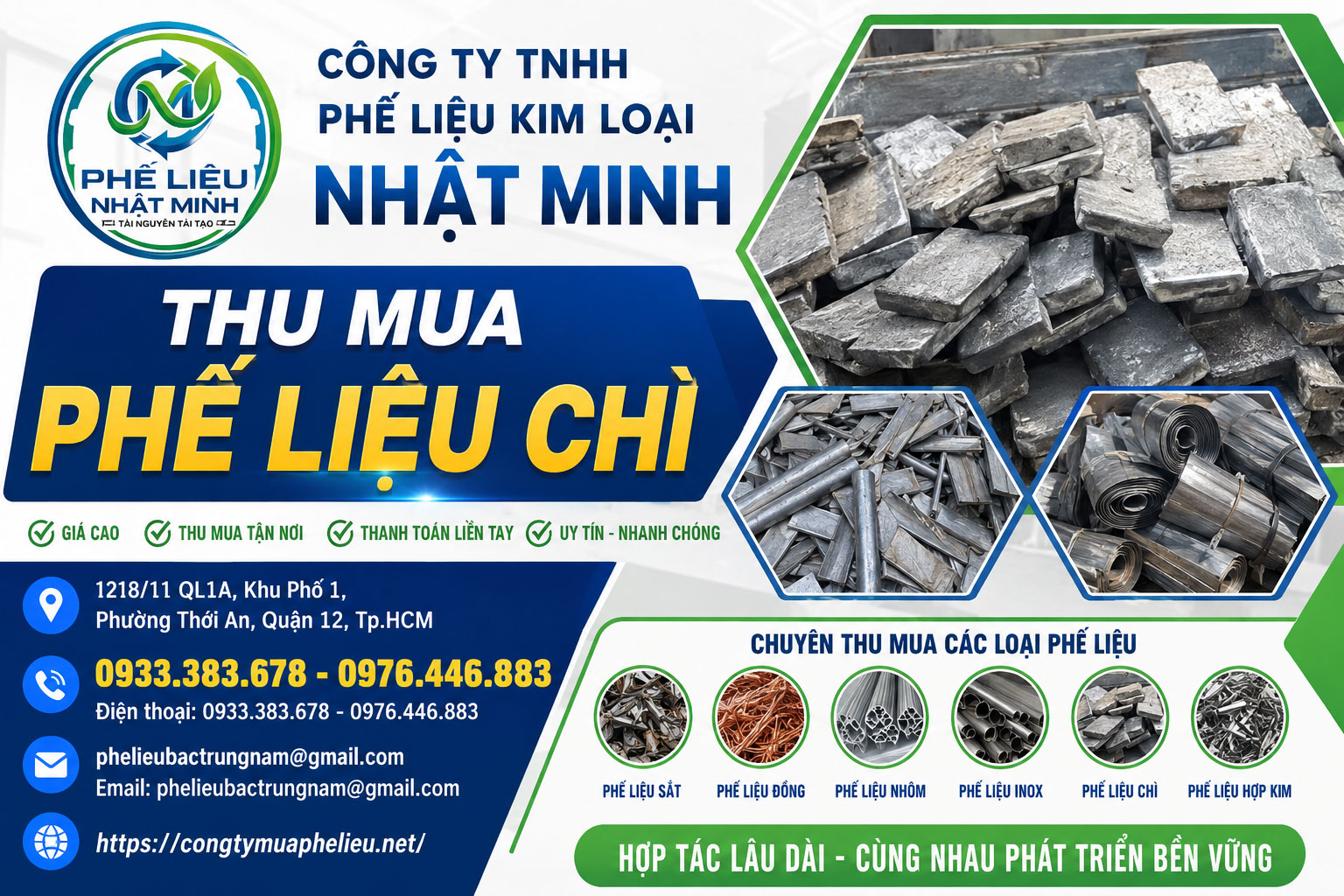 Thu mua phế liệu chì tại Nhật Minh