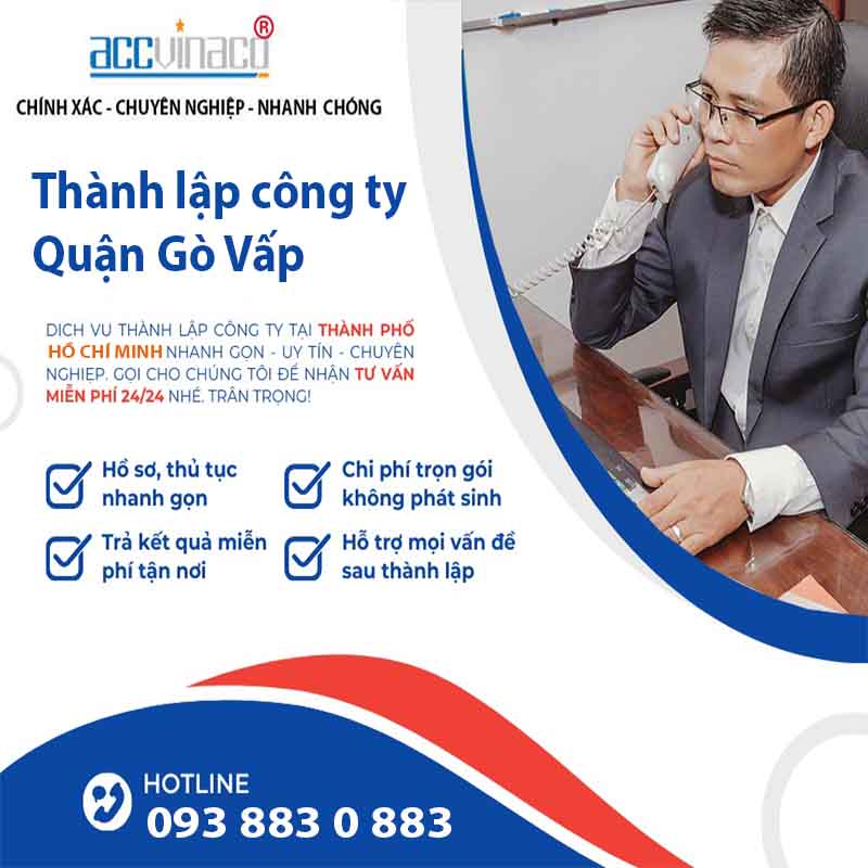 Thành lập công ty/ doanh nghiệp Quận Gò Vấp | ACCVINACO