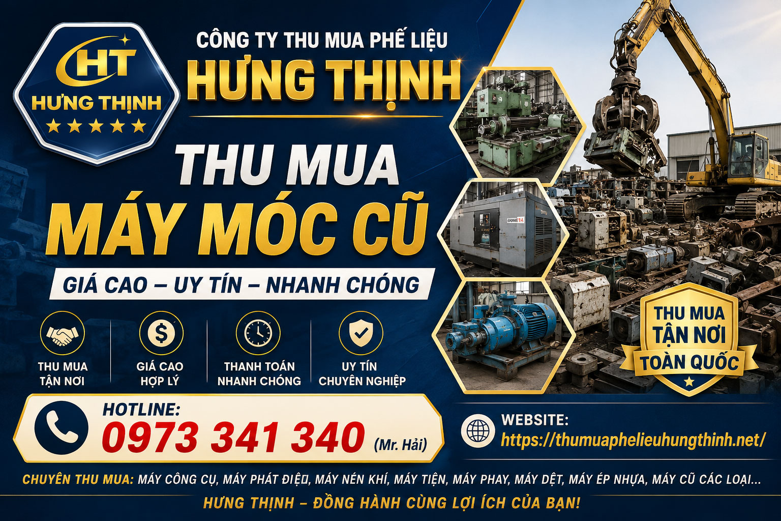 Bảng báo giá thu mua máy móc cũ