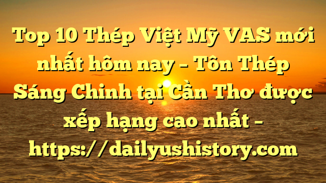 Top 10 Thép Việt Mỹ VAS mới nhất hôm nay – Tôn Thép Sáng Chinh tại Cần Thơ  được xếp hạng cao nhất – https://dailyushistory.com