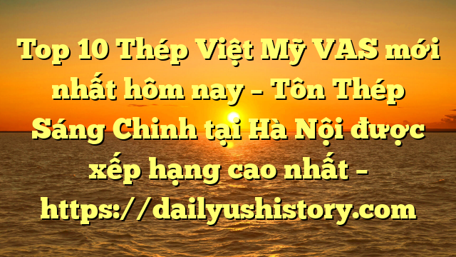 Top 10 Thép Việt Mỹ VAS mới nhất hôm nay – Tôn Thép Sáng Chinh tại Hà Nội  được xếp hạng cao nhất – https://dailyushistory.com