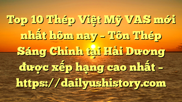 Top 10 Thép Việt Mỹ VAS mới nhất hôm nay – Tôn Thép Sáng Chinh tại Hải Dương  được xếp hạng cao nhất – https://dailyushistory.com