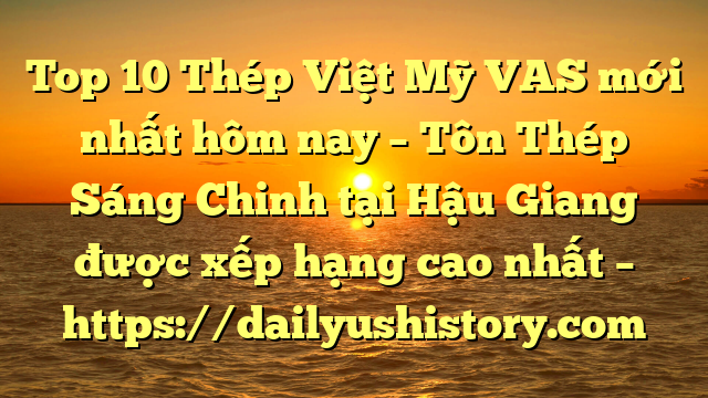 Top 10 Thép Việt Mỹ VAS mới nhất hôm nay – Tôn Thép Sáng Chinh tại Hậu Giang  được xếp hạng cao nhất – https://dailyushistory.com