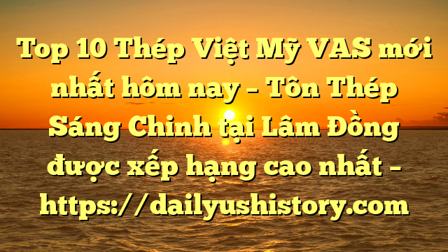 Top 10 Thép Việt Mỹ VAS mới nhất hôm nay – Tôn Thép Sáng Chinh tại Lâm Đồng  được xếp hạng cao nhất – https://dailyushistory.com