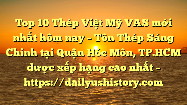 Top 10 Thép Việt Mỹ VAS mới nhất hôm nay – Tôn Thép Sáng Chinh tại Quận Hóc Môn, TP.HCM  được xếp hạng cao nhất – https://dailyushistory.com