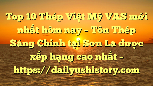 Top 10 Thép Việt Mỹ VAS mới nhất hôm nay – Tôn Thép Sáng Chinh tại Sơn La  được xếp hạng cao nhất – https://dailyushistory.com