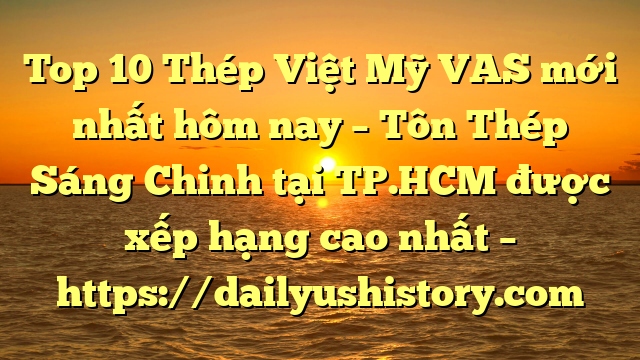 Top 10 Thép Việt Mỹ VAS mới nhất hôm nay – Tôn Thép Sáng Chinh tại TP.HCM  được xếp hạng cao nhất – https://dailyushistory.com