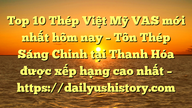 Top 10 Thép Việt Mỹ VAS mới nhất hôm nay – Tôn Thép Sáng Chinh tại Thanh Hóa  được xếp hạng cao nhất – https://dailyushistory.com