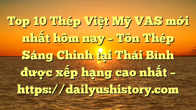 Top 10 Thép Việt Mỹ VAS mới nhất hôm nay – Tôn Thép Sáng Chinh tại Thái Bình  được xếp hạng cao nhất – https://dailyushistory.com