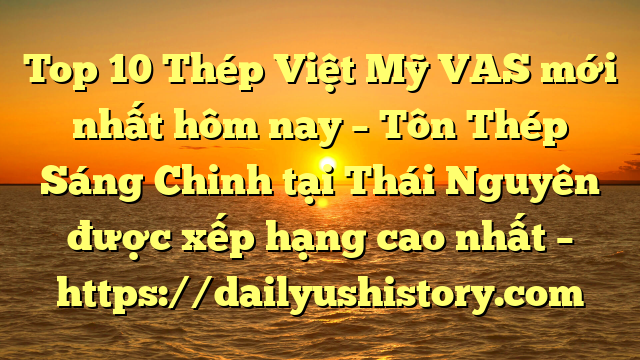 Top 10 Thép Việt Mỹ VAS mới nhất hôm nay – Tôn Thép Sáng Chinh tại Thái Nguyên  được xếp hạng cao nhất – https://dailyushistory.com