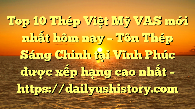 Top 10 Thép Việt Mỹ VAS mới nhất hôm nay – Tôn Thép Sáng Chinh tại Vĩnh Phúc  được xếp hạng cao nhất – https://dailyushistory.com