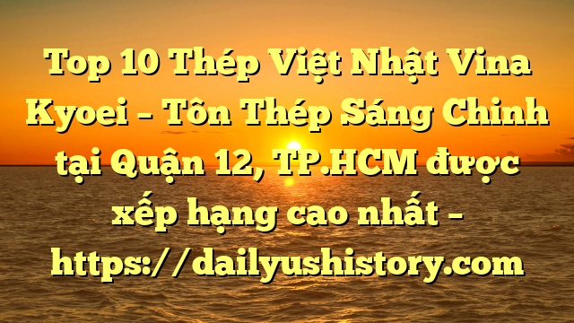 Top 10 Thép Việt Nhật Vina Kyoei – Tôn Thép Sáng Chinh tại Quận 12, TP.HCM  được xếp hạng cao nhất – https://dailyushistory.com