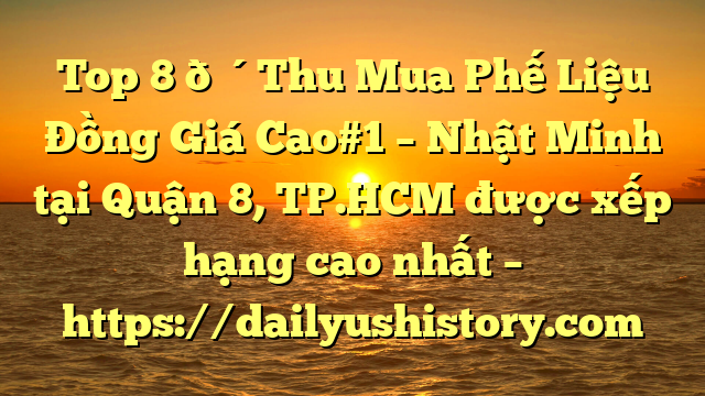 Top 8 🔴Thu Mua Phế Liệu Đồng Giá Cao#1 – Nhật Minh tại Quận 8, TP.HCM  được xếp hạng cao nhất – https://dailyushistory.com