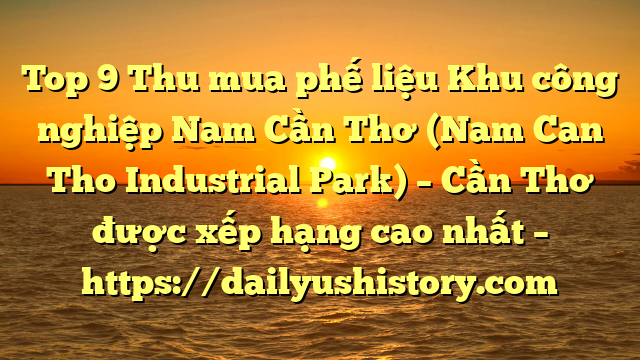 Top 9 Thu mua phế liệu Khu công nghiệp Nam Cần Thơ (Nam Can Tho Industrial Park) – Cần Thơ được xếp hạng cao nhất – https://dailyushistory.com